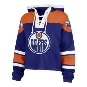 '47 Brand Women's NHL Edmonton Oilers Cropped Lacer Hoodie