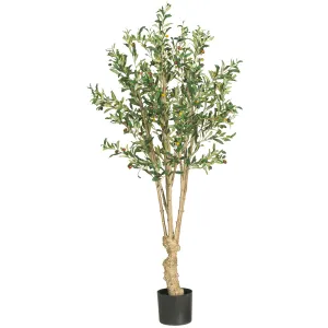 5' Artificial Olive Silk Tree - Low Maintenance, Life-Like & Vibrant Silk Trees For Busy People.