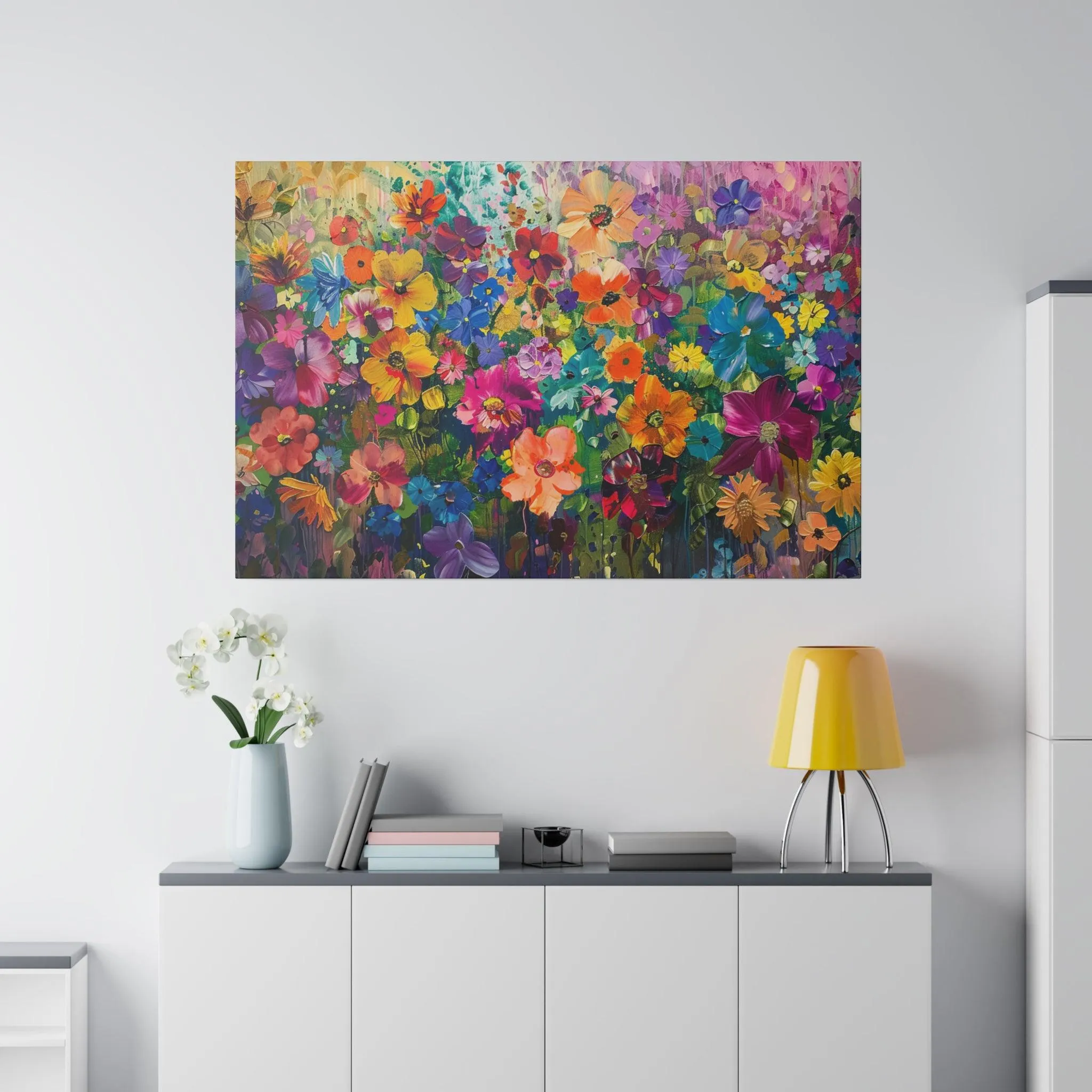 Abstract Floral Canvas Print Wall Painting Modern Artwork Canvas Wall Art for Living Room Home Office Décor