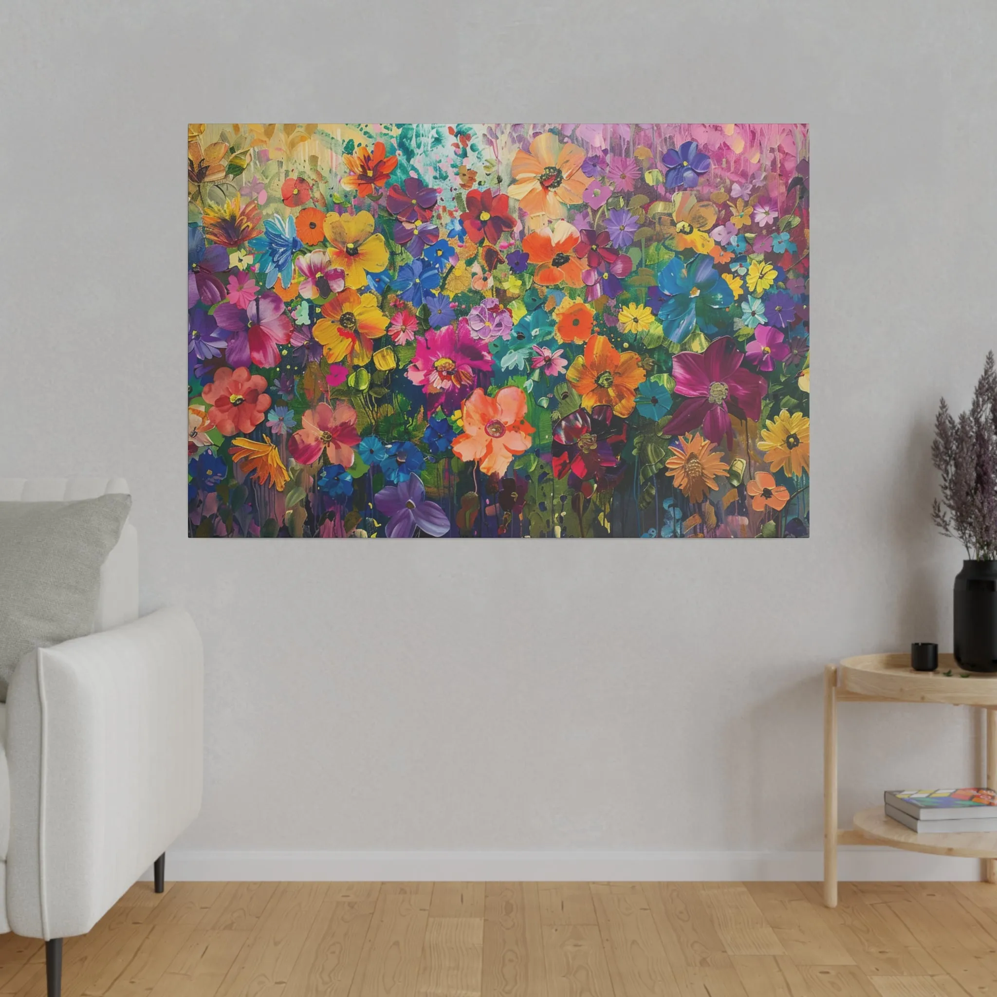 Abstract Floral Canvas Print Wall Painting Modern Artwork Canvas Wall Art for Living Room Home Office Décor