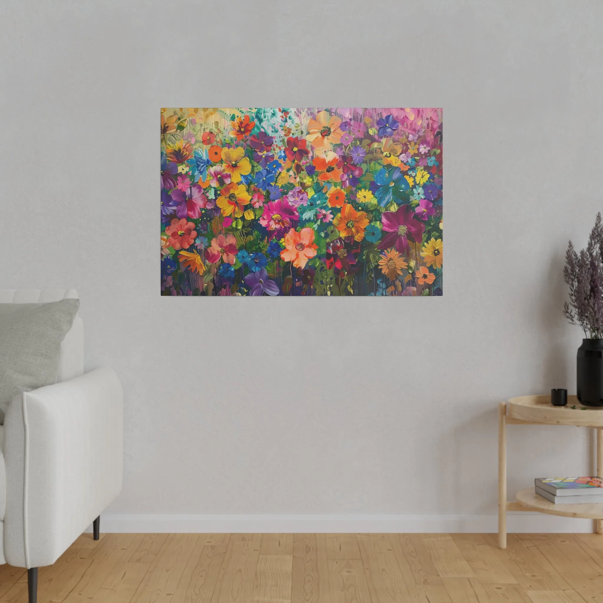 Abstract Floral Canvas Print Wall Painting Modern Artwork Canvas Wall Art for Living Room Home Office Décor