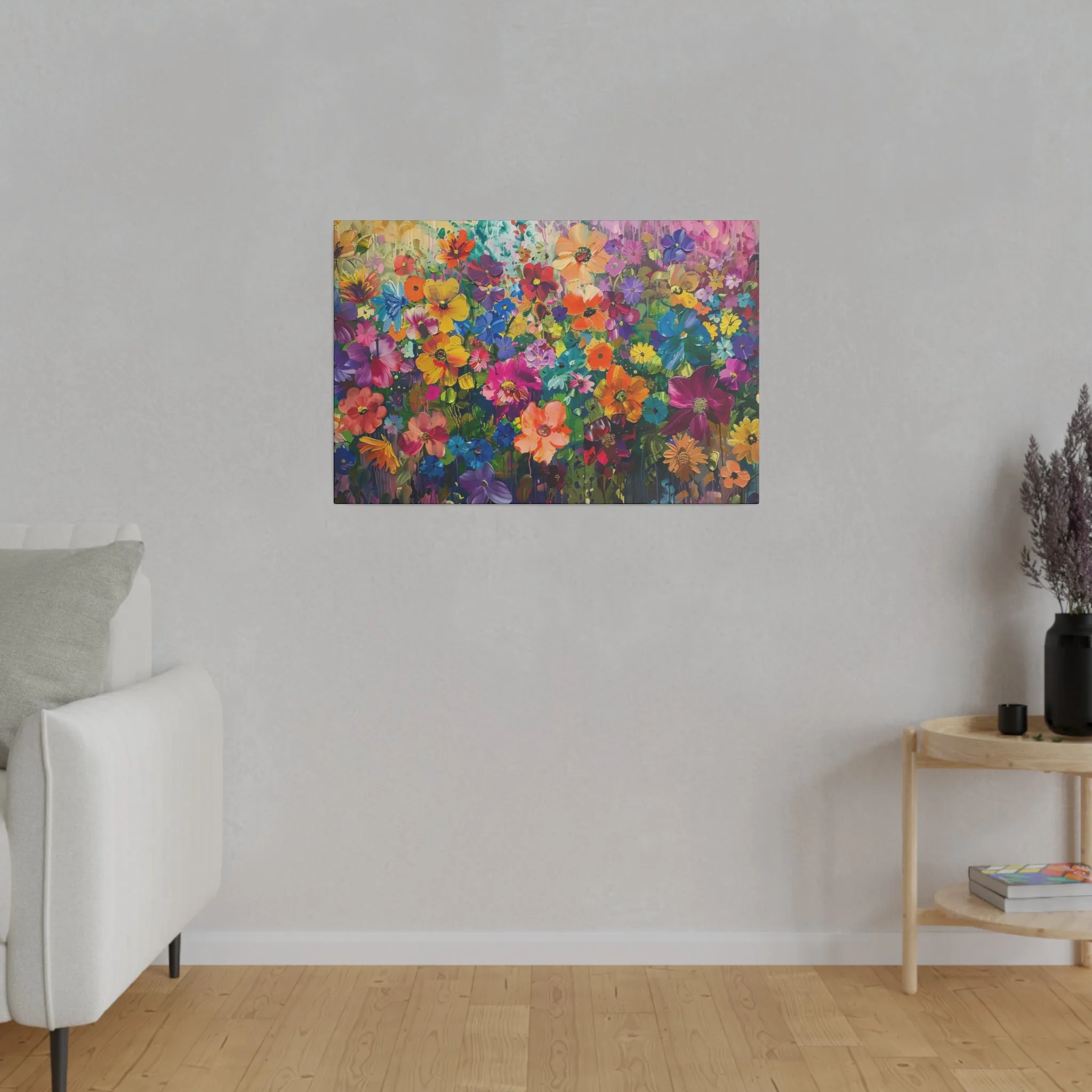 Abstract Floral Canvas Print Wall Painting Modern Artwork Canvas Wall Art for Living Room Home Office Décor