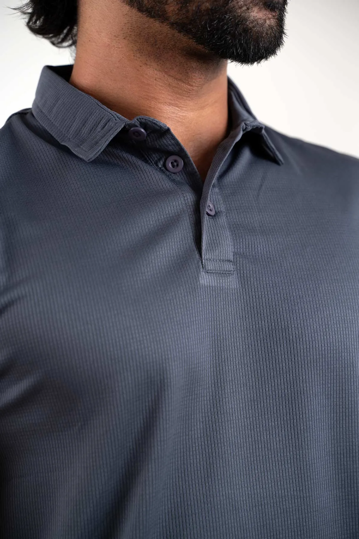 Active Dark Gray Polo Tshirt  For Man