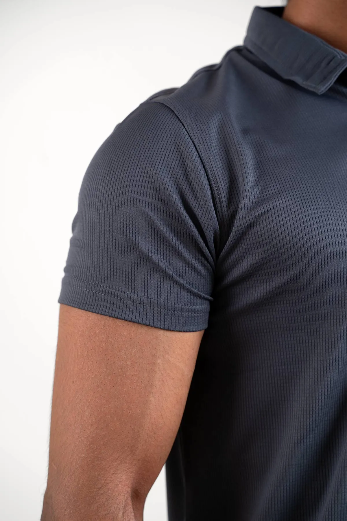 Active Dark Gray Polo Tshirt  For Man