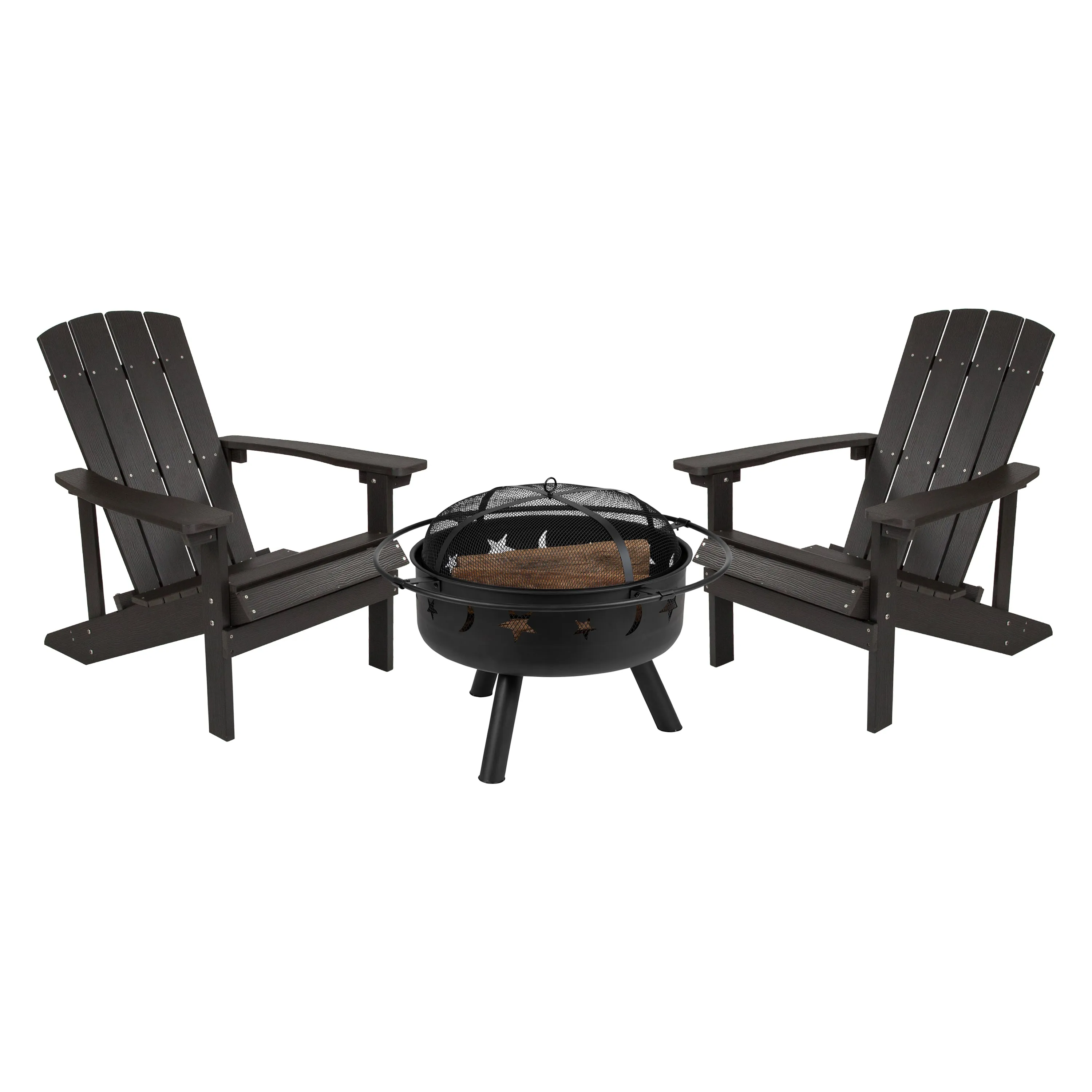 Adirondack Chairs & Fire Pit JJ-C145012-32D-SLT-GG