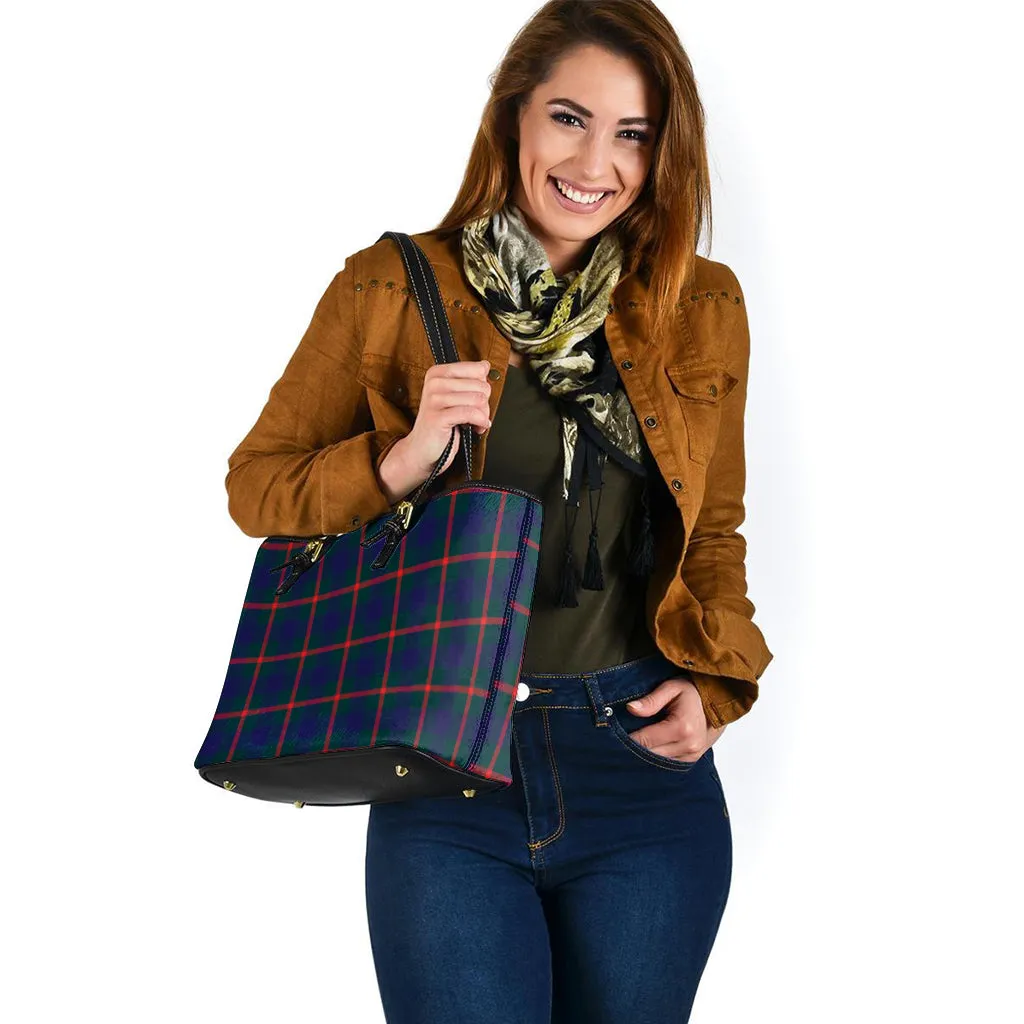 Agnew Tartan Leather Tote Bag