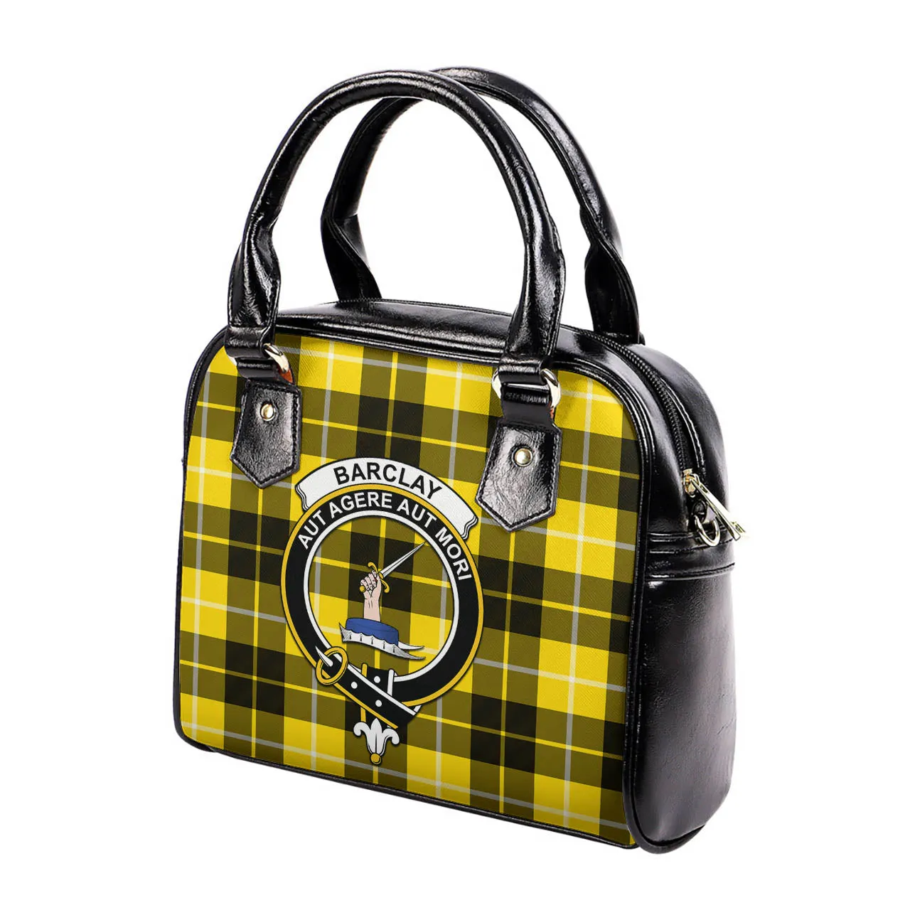 Barclay Dress Modern Tartan Shoulder Handbags with Family Crest