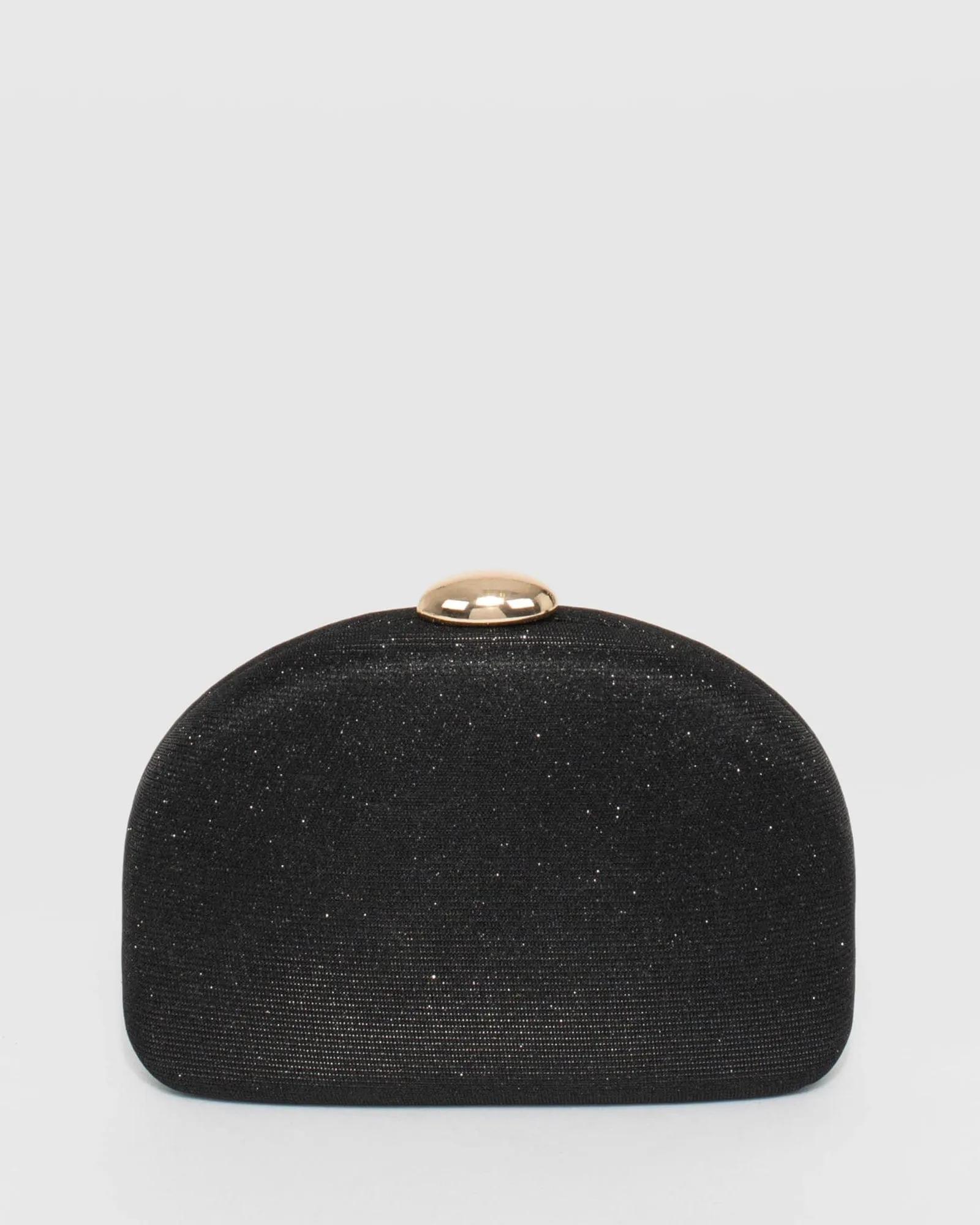 Black Mia Glitter Clutch Bag