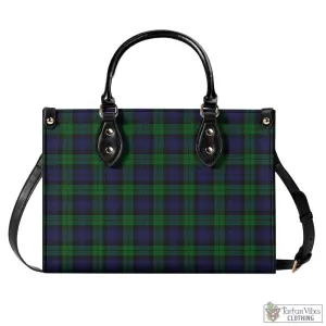 Black Watch Tartan Luxury Leather Handbags