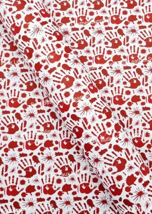 Bloody Hand Prints Faux Leather