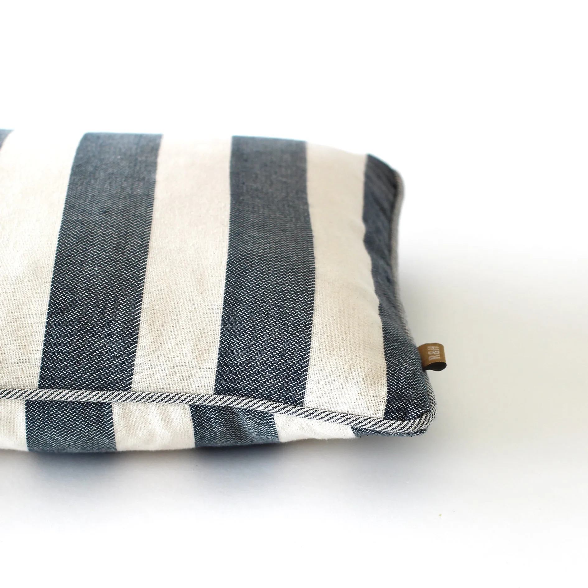 Bold Stripe Cushion | Dark Slate