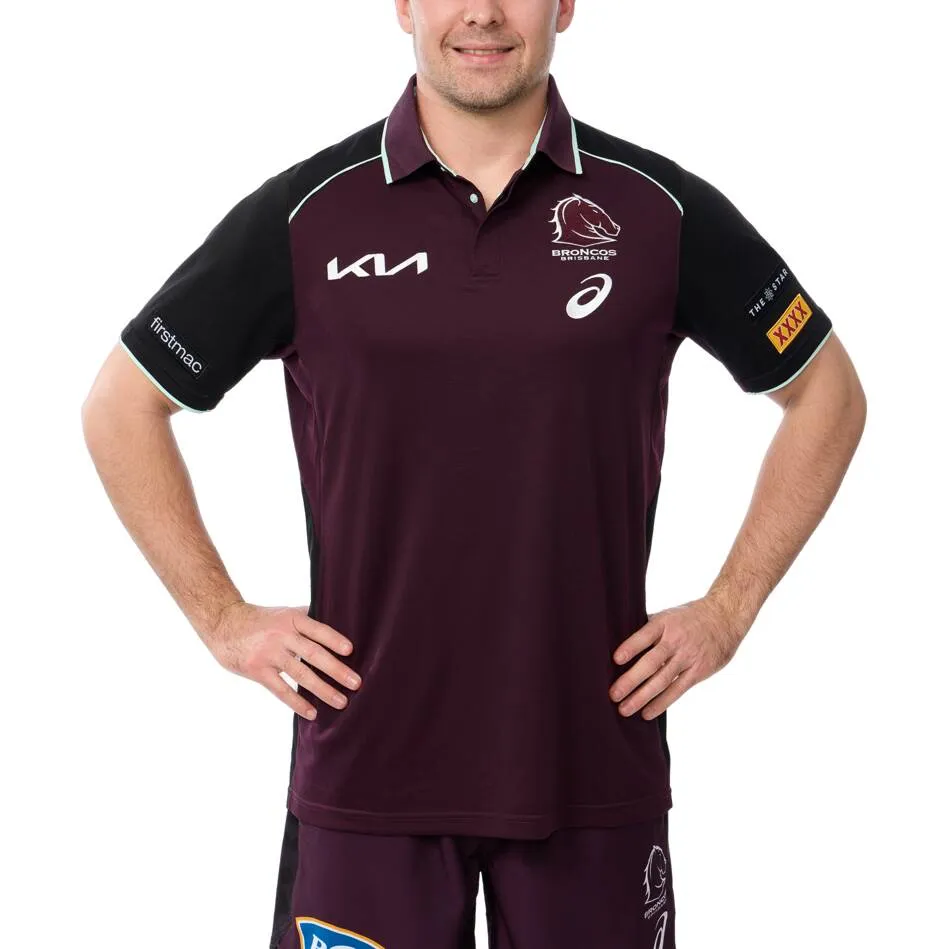 Brisbane Broncos 2025 Mens Training Polo