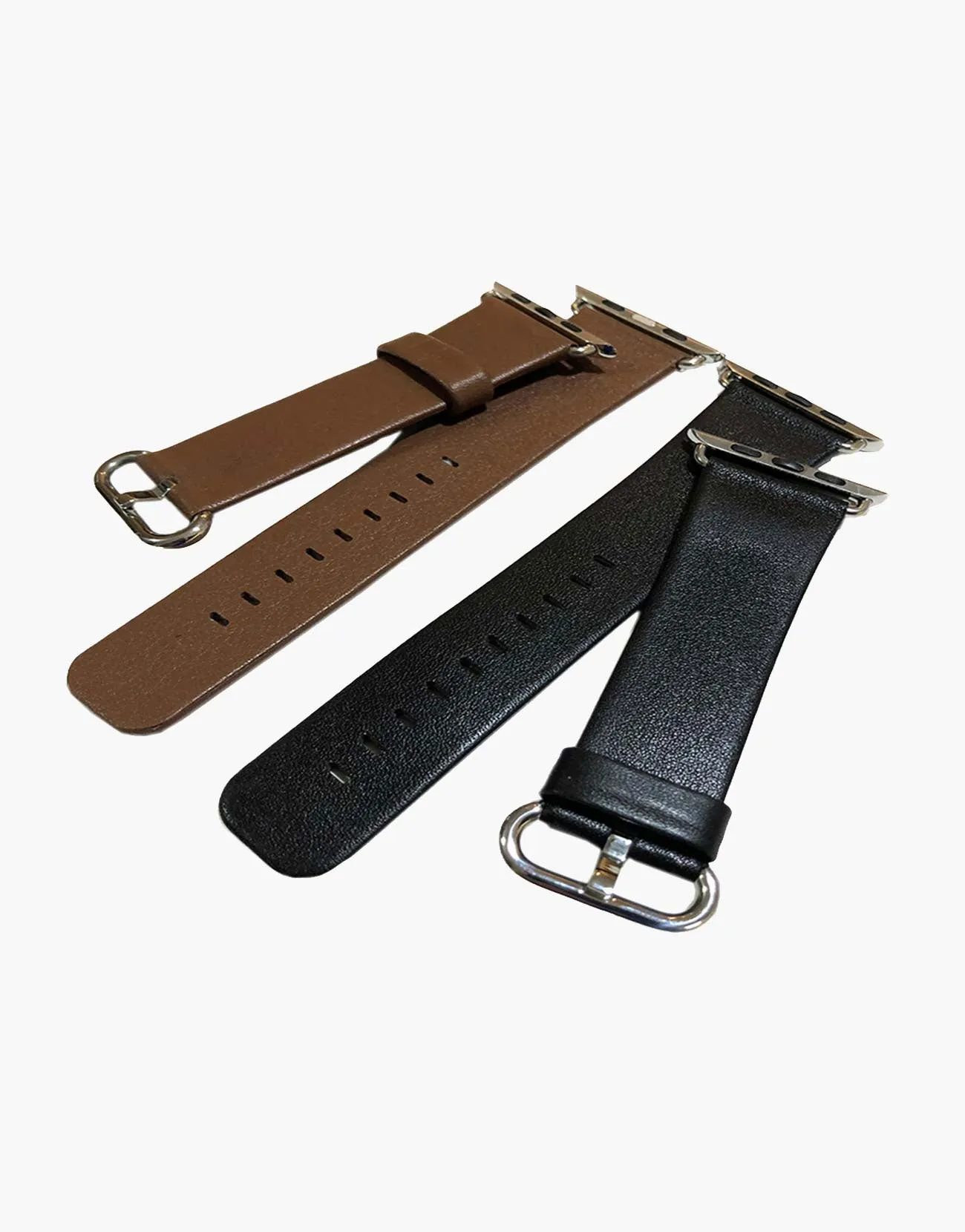 Brown Apple® Watch Style Watch Straps luxury Smooth Calf leather