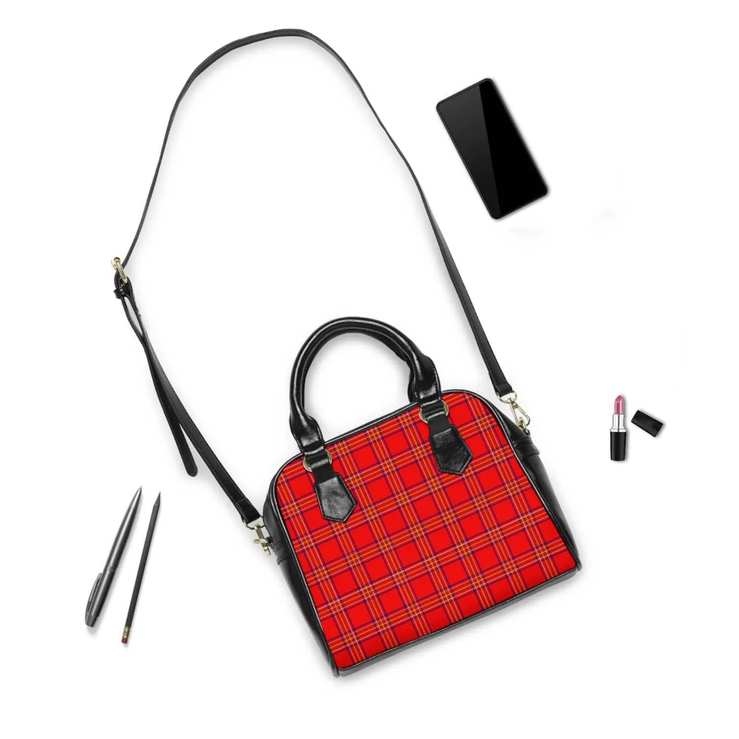 Burnett Modern Tartan Shoulder Handbags