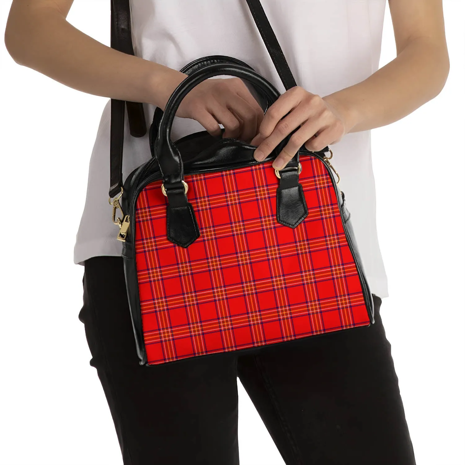 Burnett Modern Tartan Shoulder Handbags