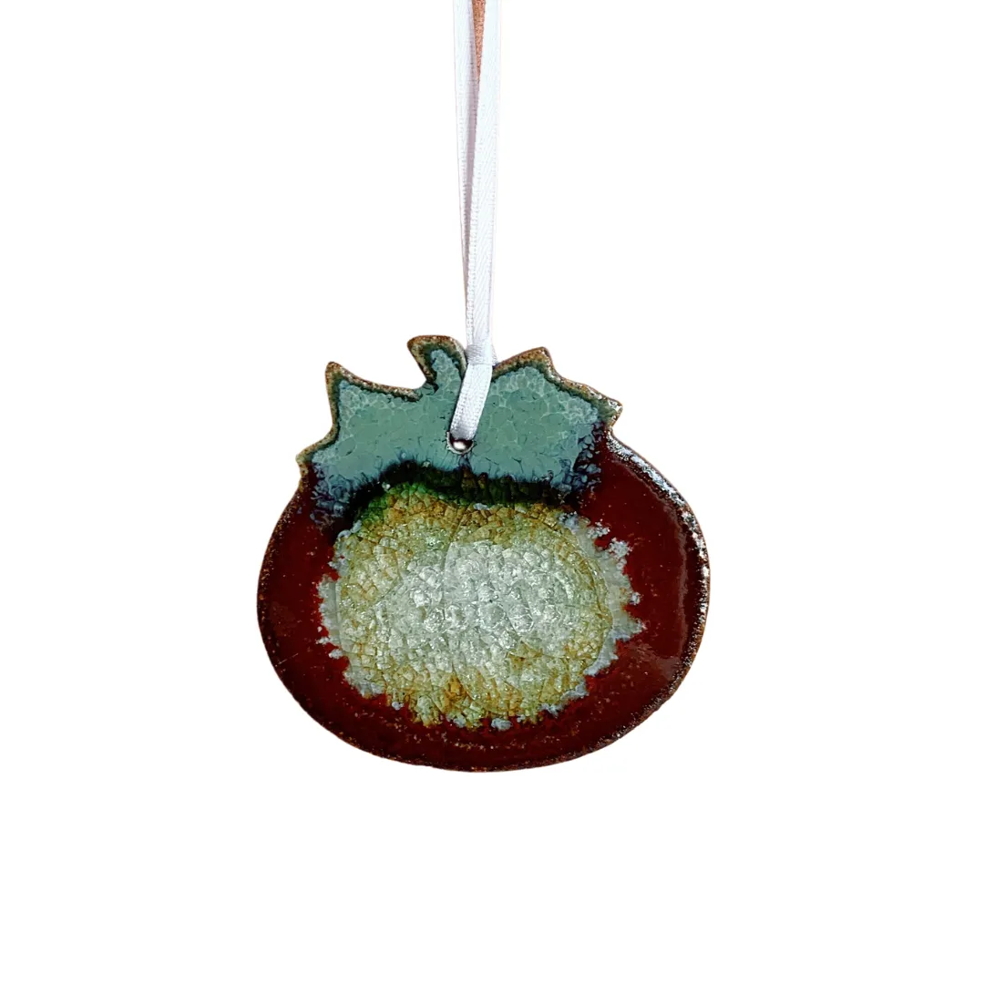 Ceramic Glass Ornament - Tomato