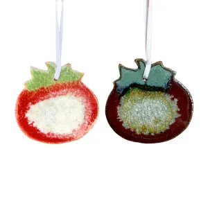 Ceramic Glass Ornament - Tomato