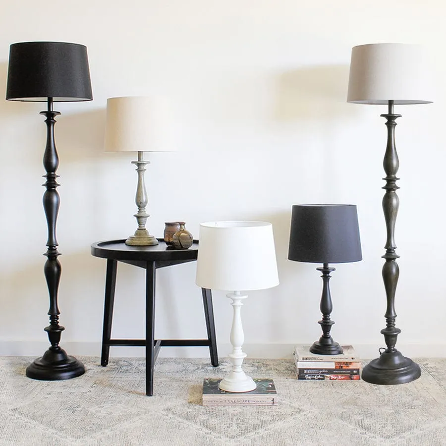 Classic Style Floor Lamp Black 153cm