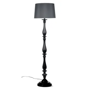 Classic Style Floor Lamp Black 153cm