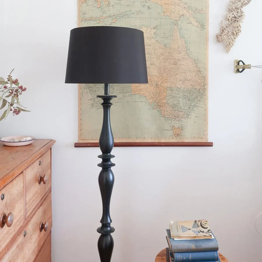 Classic Style Floor Lamp Black 153cm