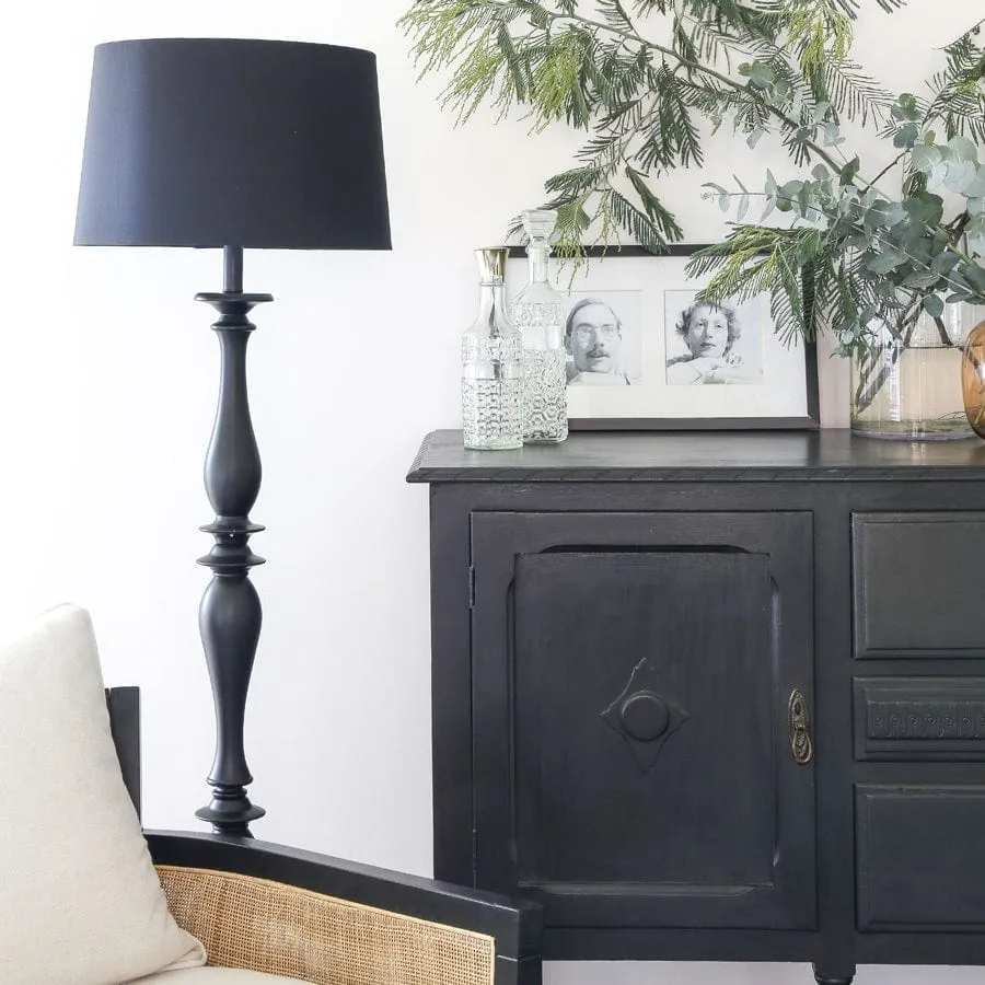 Classic Style Floor Lamp Black 153cm