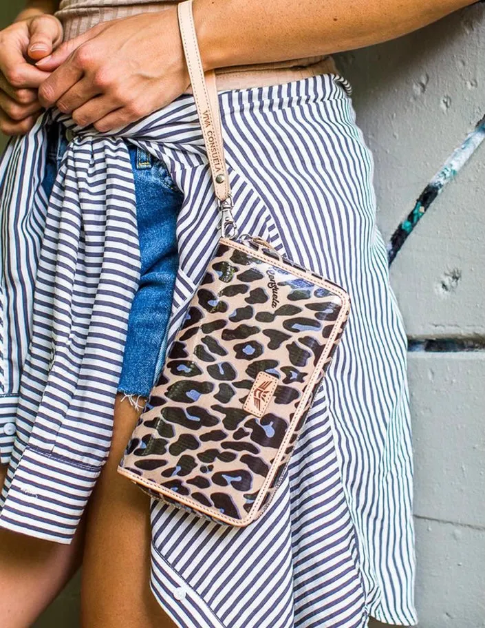 Consuela Blue Jag Wristlet