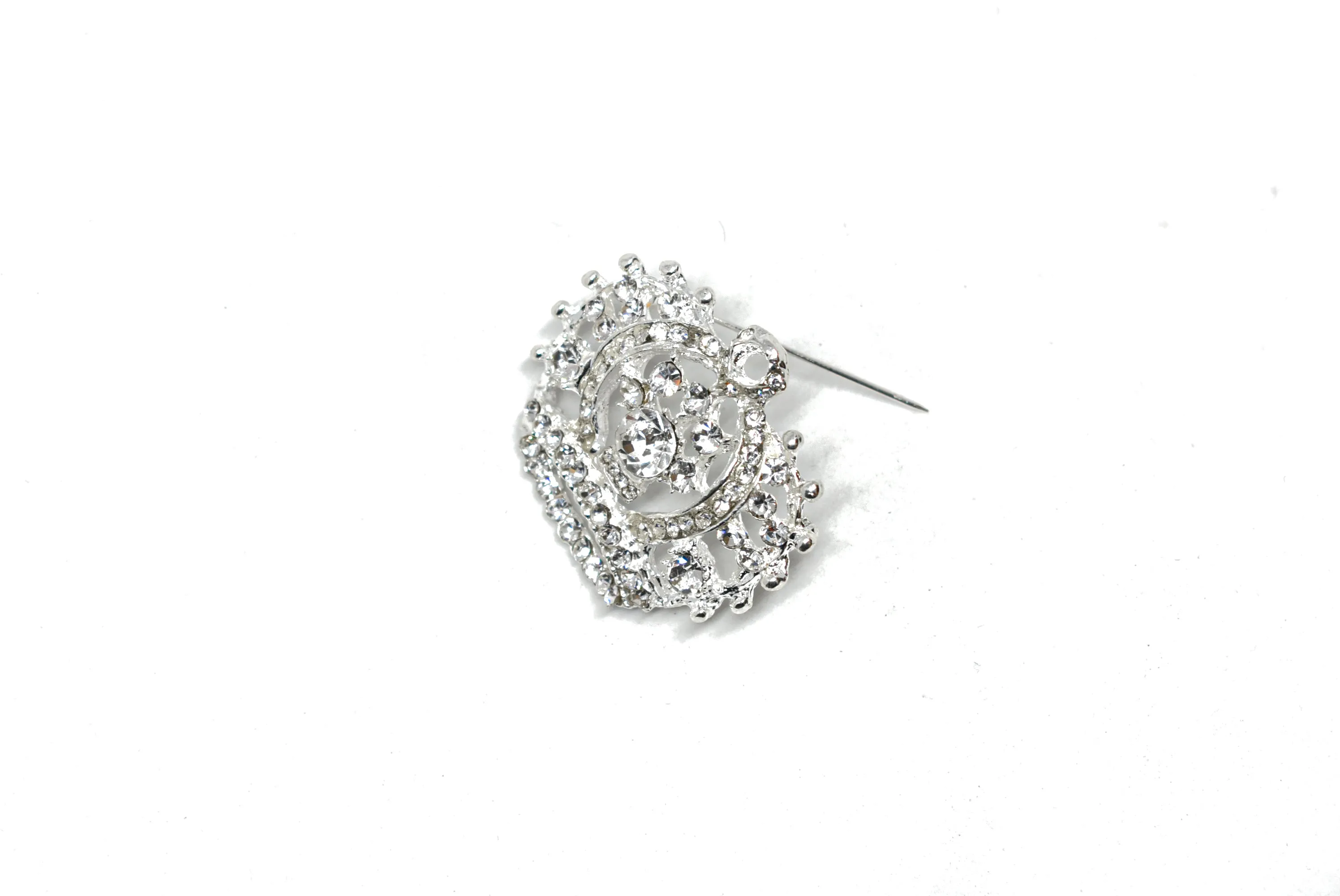 Crown Rhinestone Brooch 1.75" x 1.50" - 1 Piece