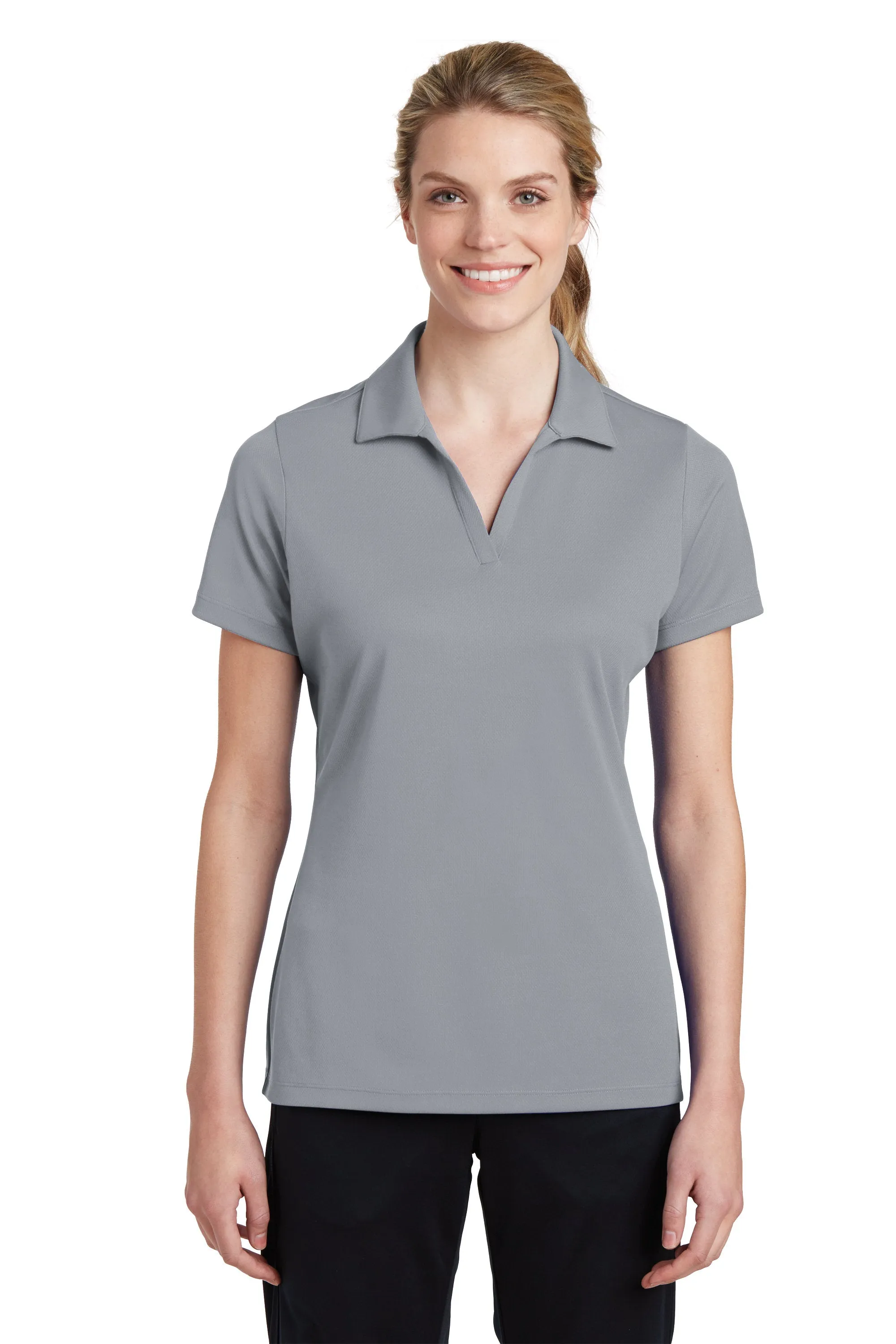 Custom Embroider Ladies Performance Polo Shirt - Moisture Wicking - PosiCharge RacerMesh Polo. LST640