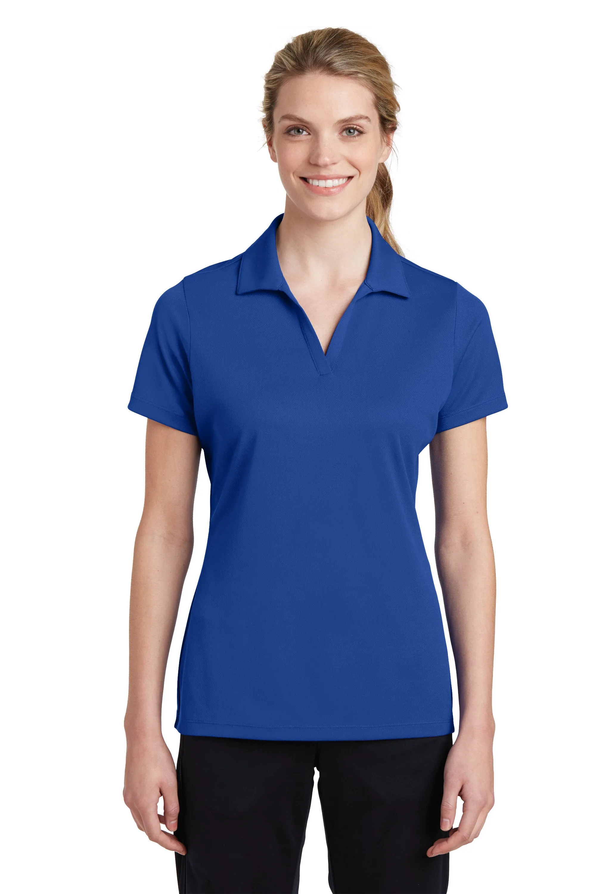 Custom Embroider Ladies Performance Polo Shirt - Moisture Wicking - PosiCharge RacerMesh Polo. LST640