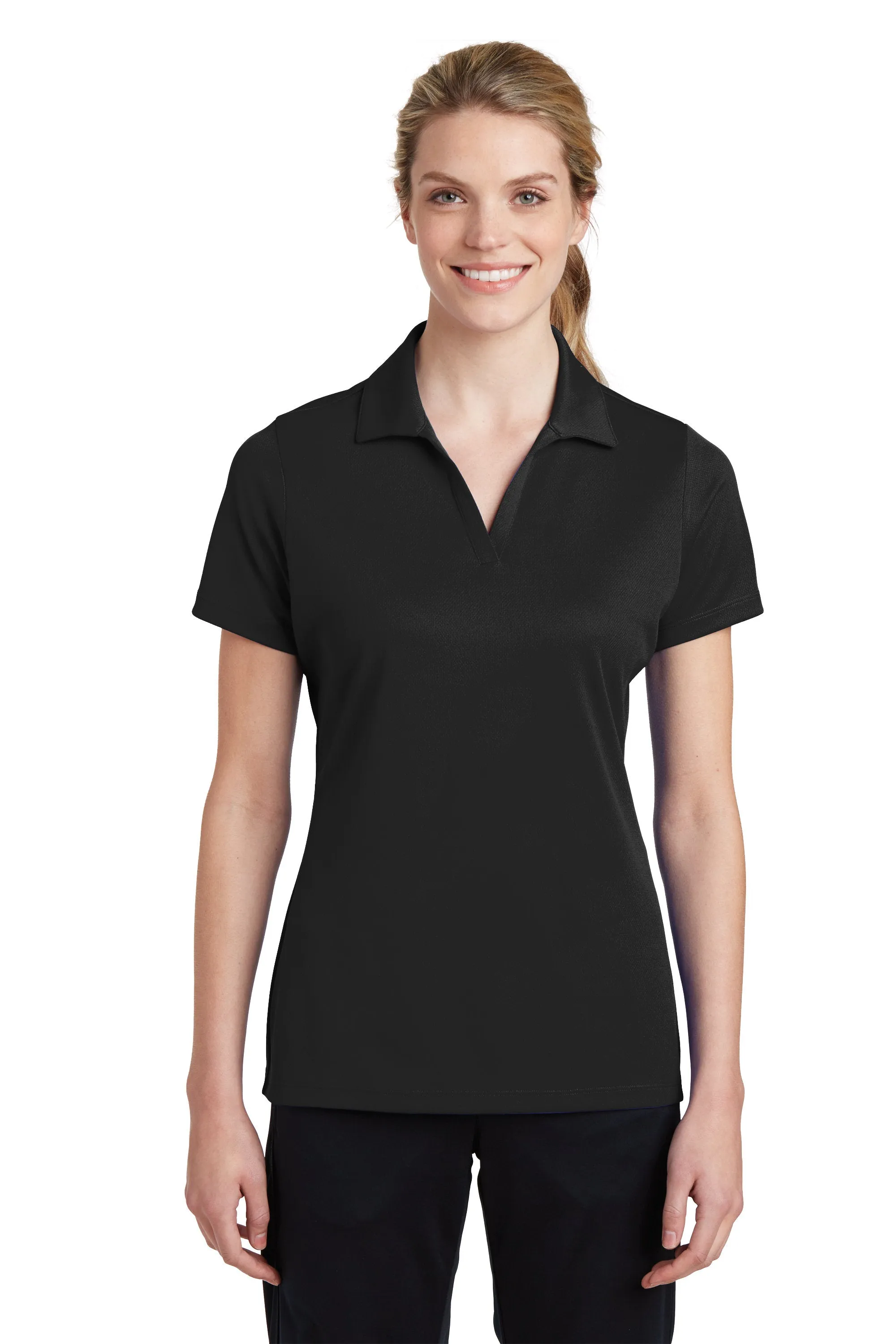 Custom Embroider Ladies Performance Polo Shirt - Moisture Wicking - PosiCharge RacerMesh Polo. LST640