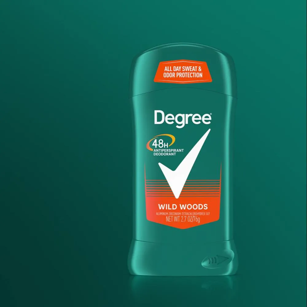 Degree Long Lasting Men's Antiperspirant Deodorant Stick Twin Pack, Wildwoods, 2.7 oz