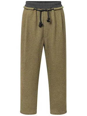 Dylan Wool Pants - Olive Green