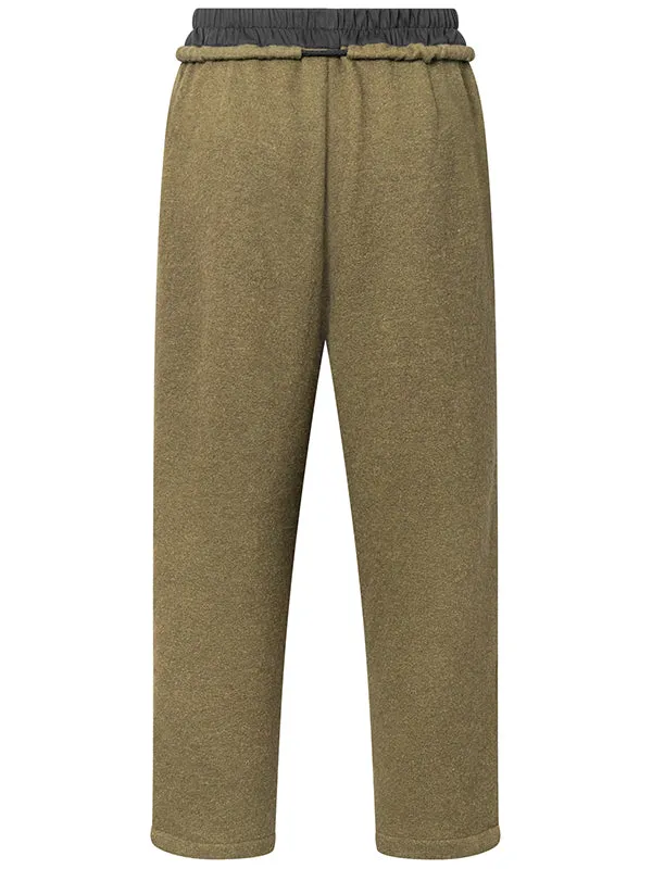 Dylan Wool Pants - Olive Green