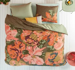 Embroidered Flower Quilt Cover Set Range Multi