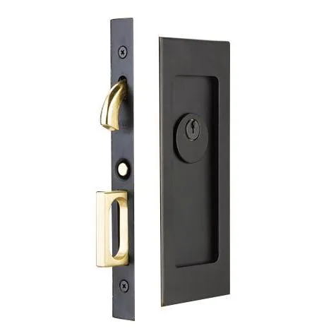 Emtek Brass Pocket Door Mortise Modern Rectangular (Several Finishes Available)