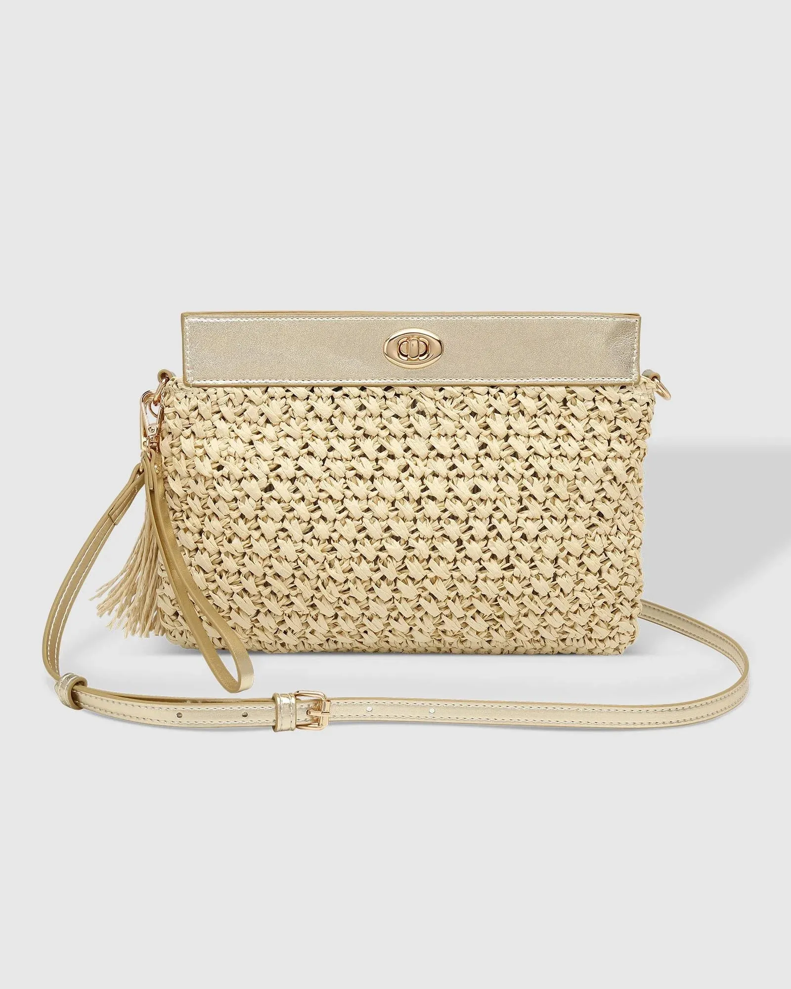 Fern Raffia Clutch