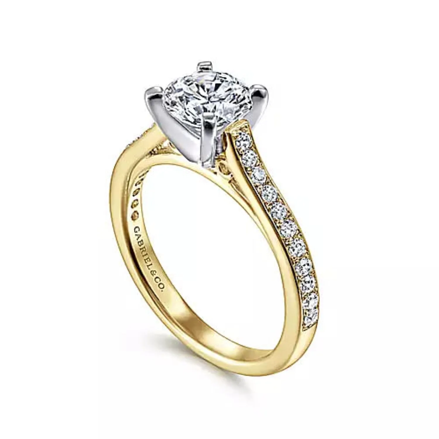 Gabriel & Co. Classic Cathedral Diamond Engagement Ring