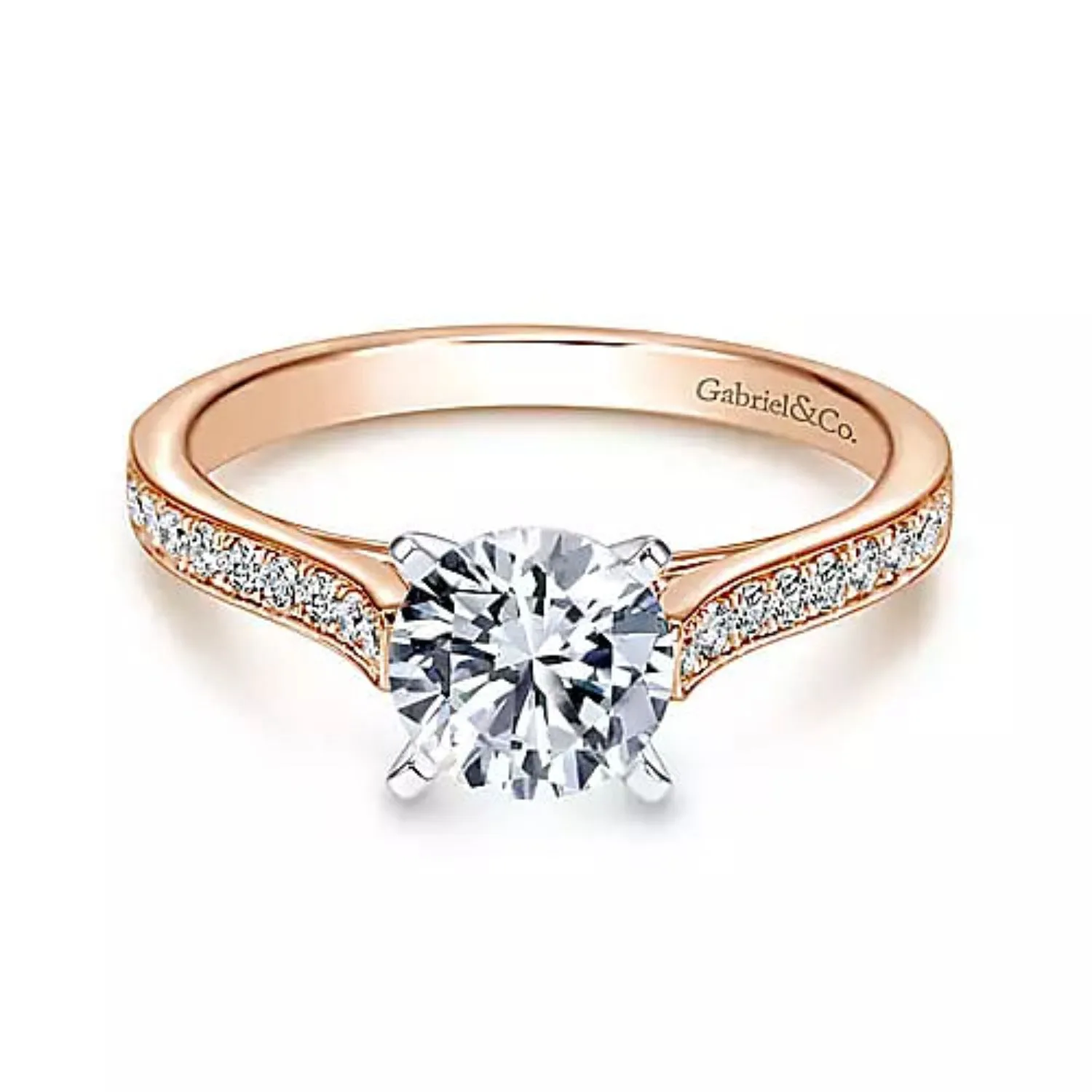 Gabriel & Co. Classic Cathedral Diamond Engagement Ring