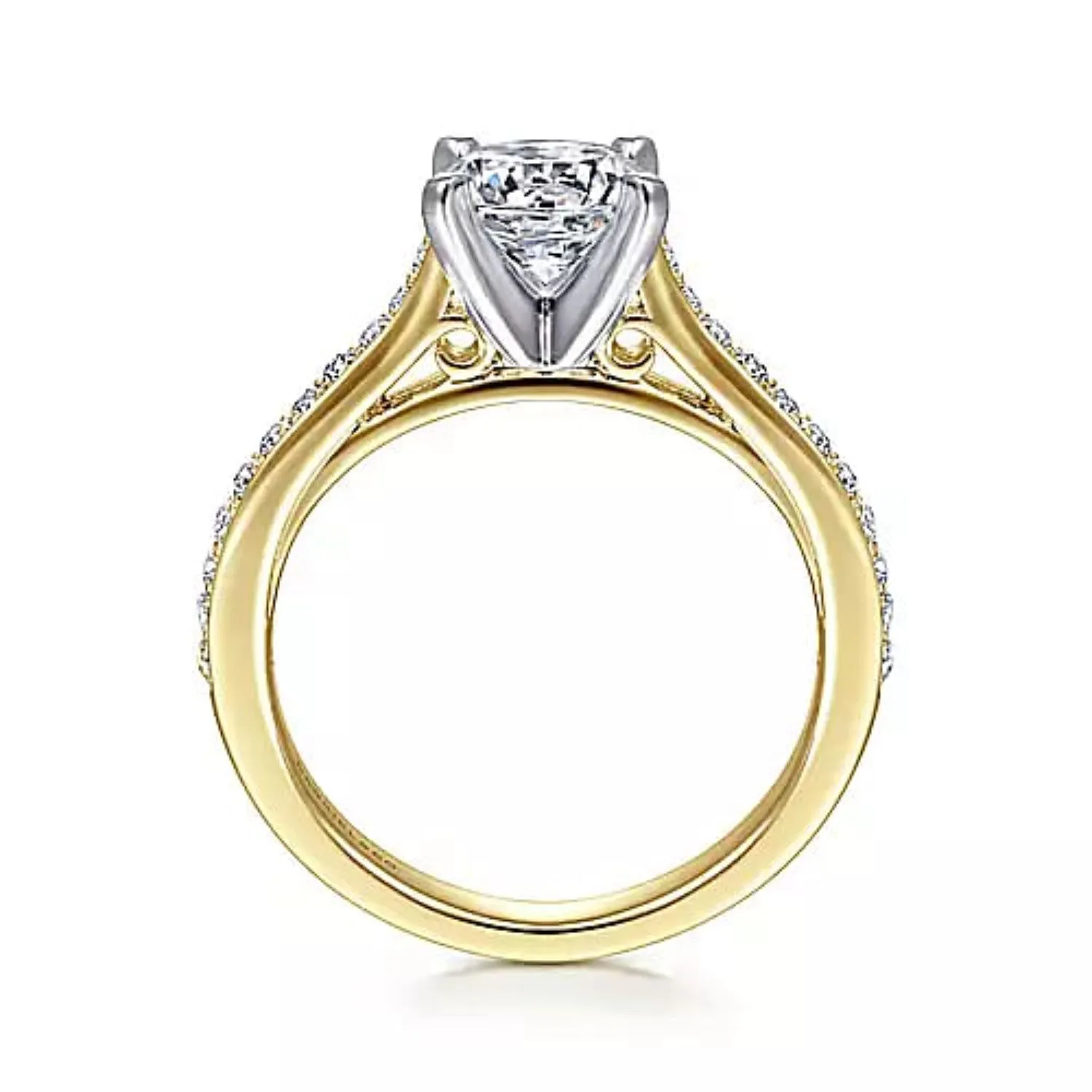 Gabriel & Co. Classic Cathedral Diamond Engagement Ring