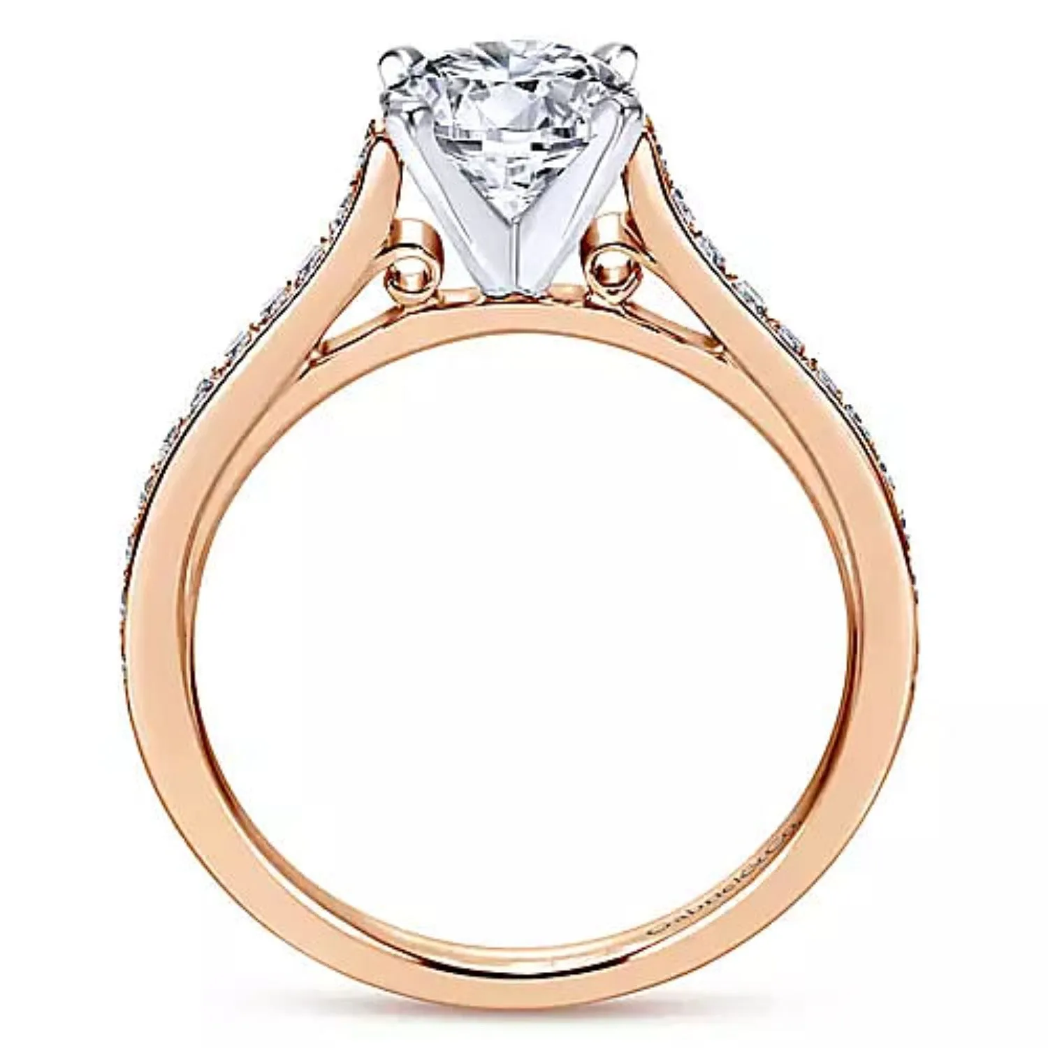 Gabriel & Co. Classic Cathedral Diamond Engagement Ring