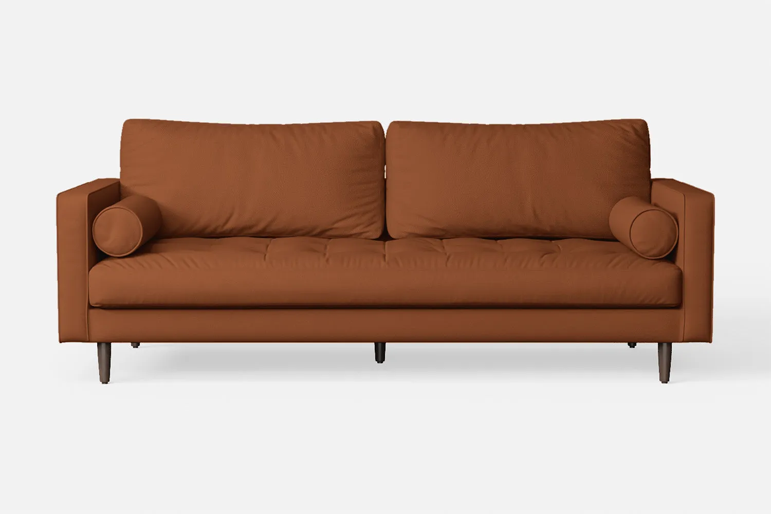 Gela 2 Seater Sofa Tan Brown Leather