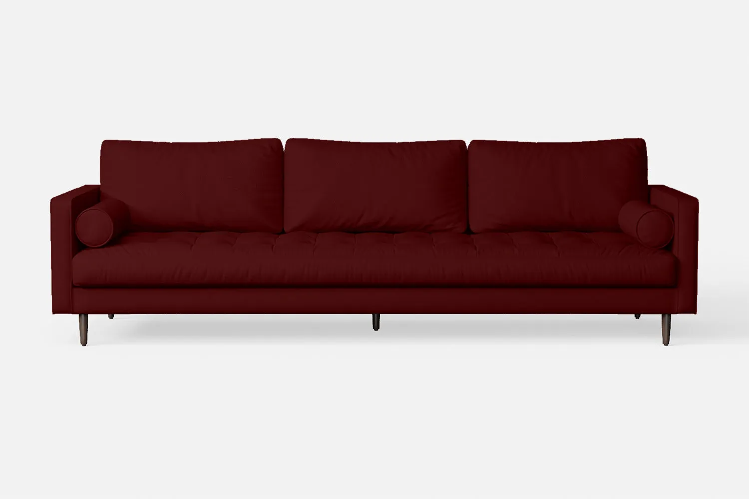 Gela 4 Seater Sofa Red Leather