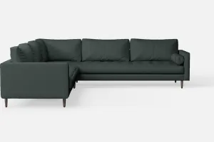 Gela 5 Seater Corner Sofa Dusky Turquoise Leather