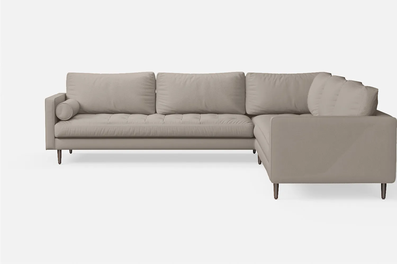 Gela 5 Seater Corner Sofa Sand Leather