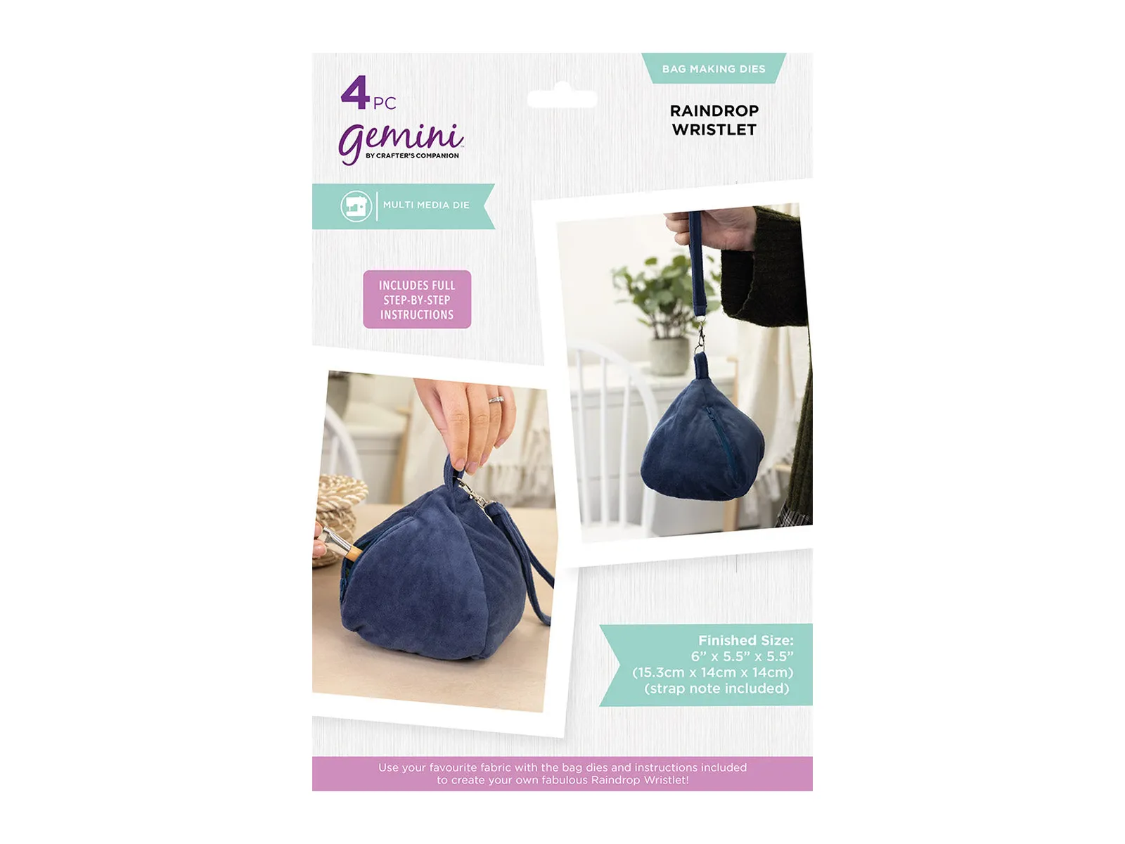 Gemini Multi Media Die – Raindrop Wristlet