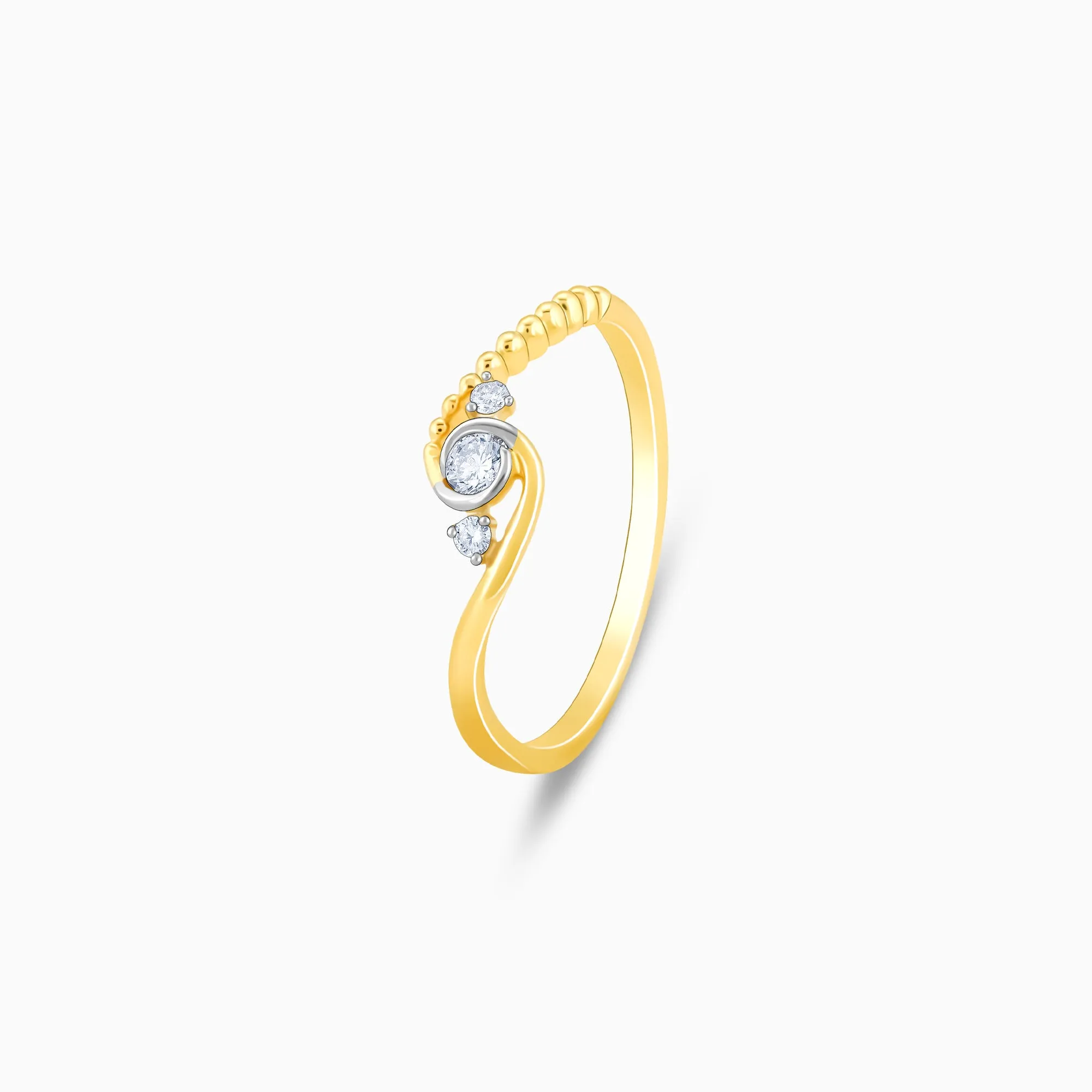 Gold Classic Curvy Diamond Ring