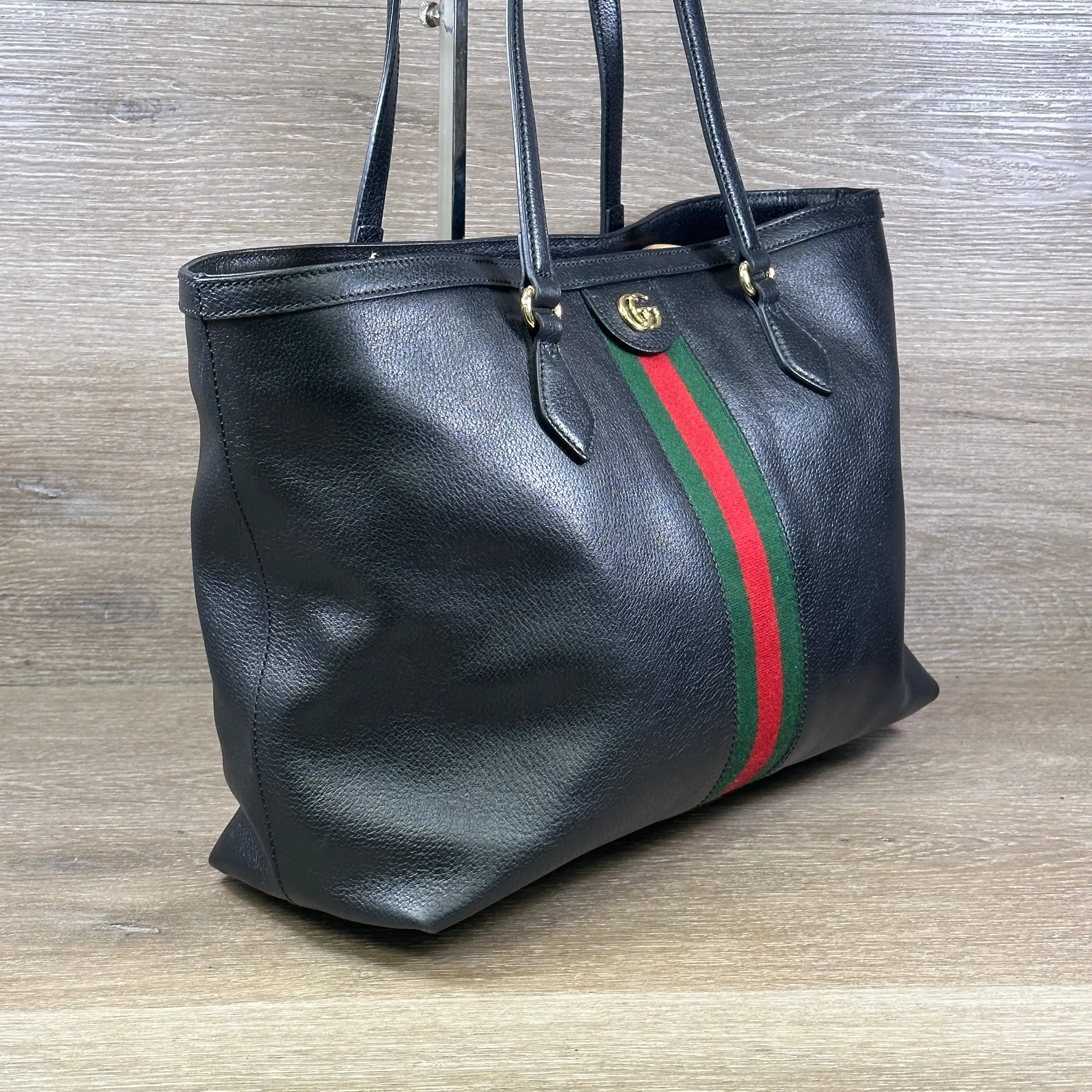 Gucci Ophidia Black Leather Tote - Medium