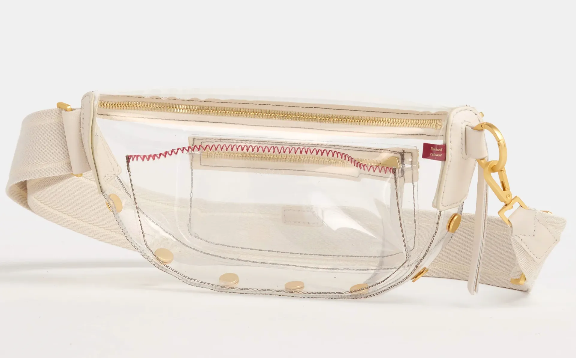 Hammitt Charles Crossbody Med Clear-Calla Lily White