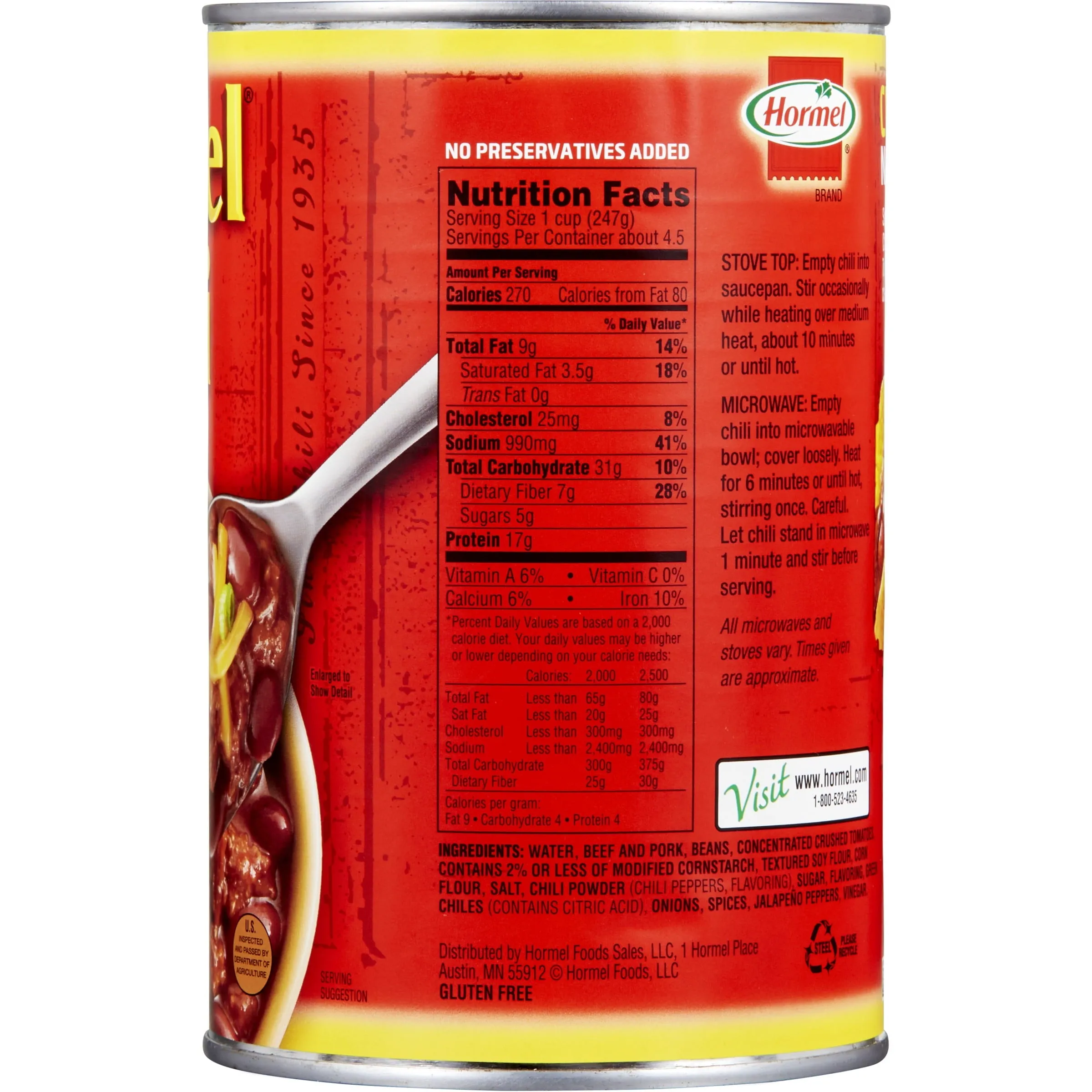 HORMEL Chili with Beans, 38 oz