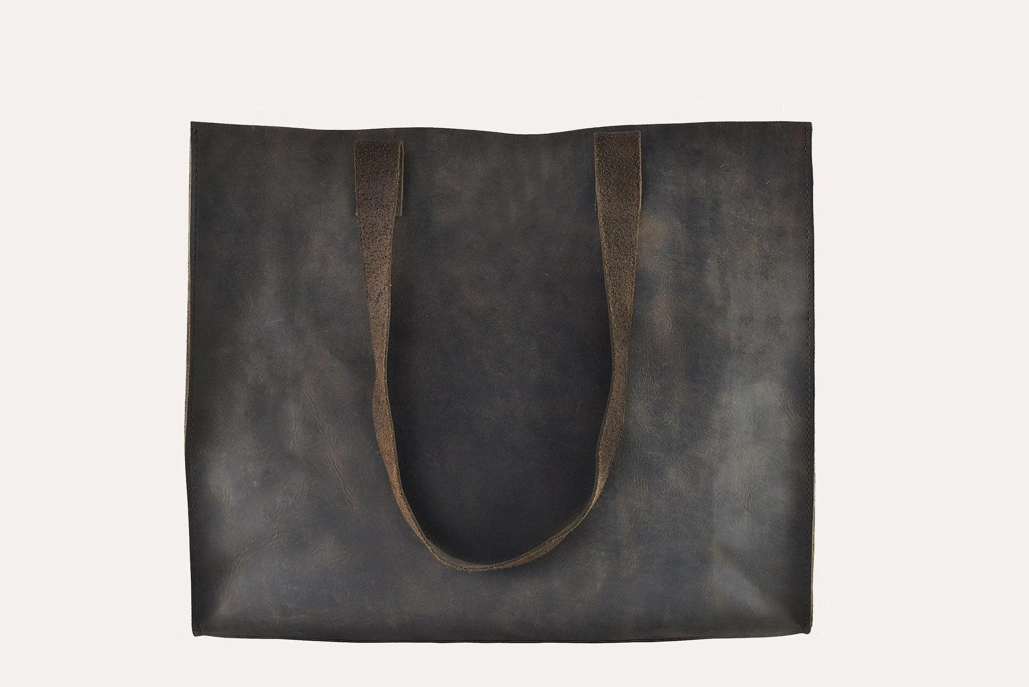 Kiko Leather Raw Edge Tote